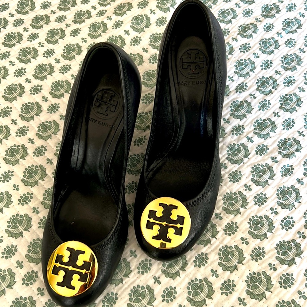 Tory Burch, wedge heels, size 7.5.